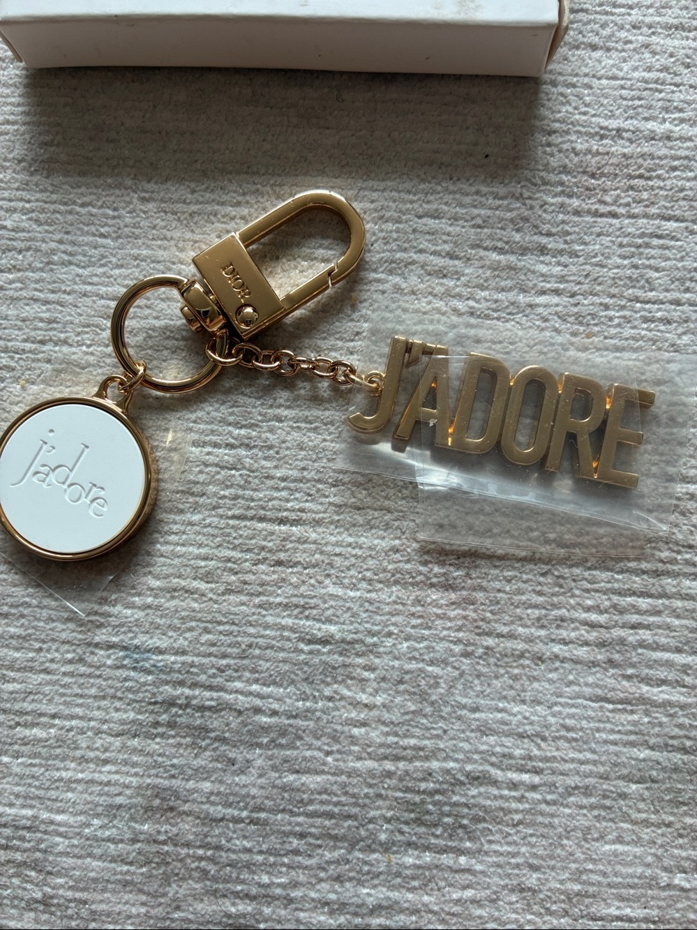 Dior J'adore Gold Keychain Bag Charm NIB